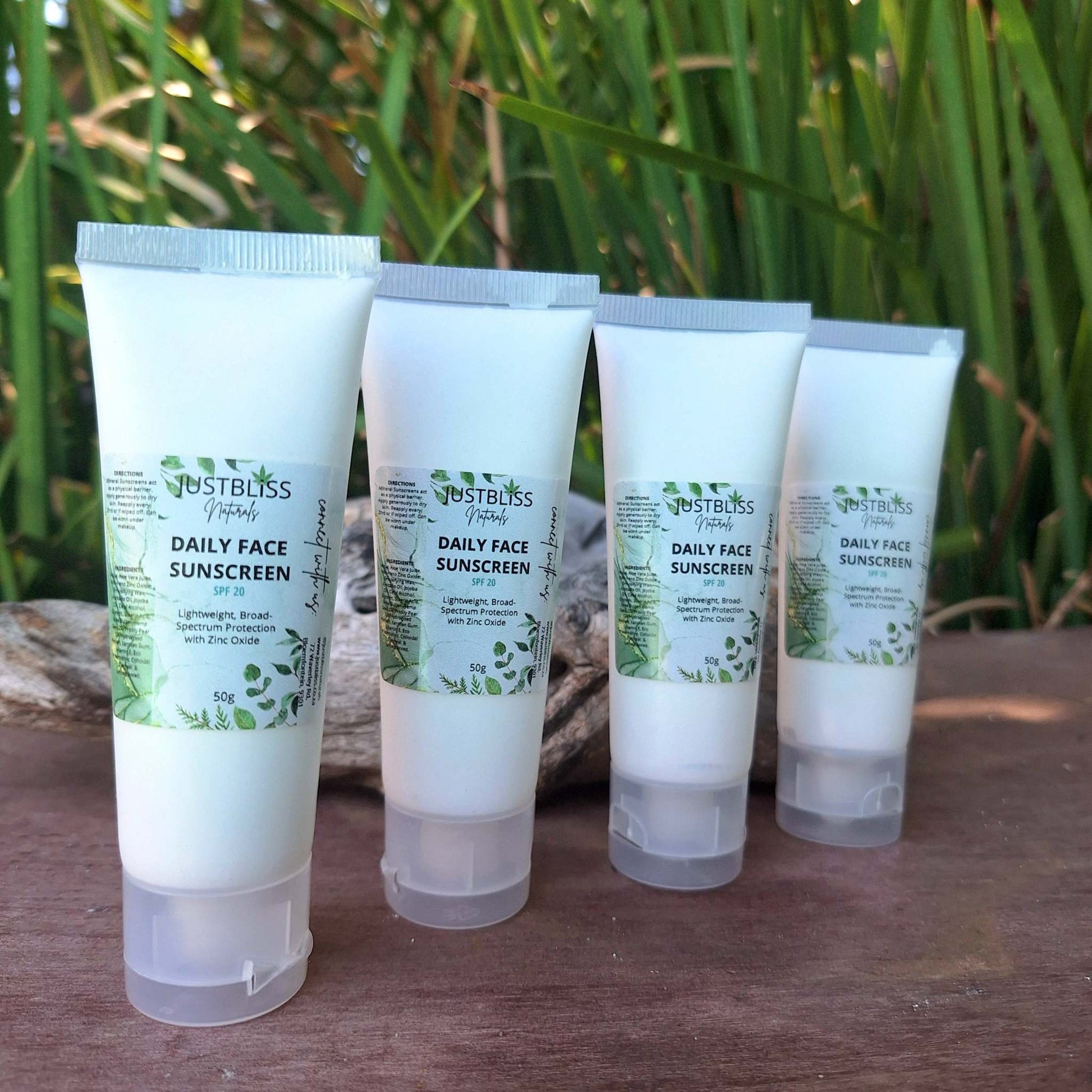 Daily SPF Facial Care combo including Miracle Facial Oil and Ultra Protection Face Sunscreen SPF 20 against natural backdrop.