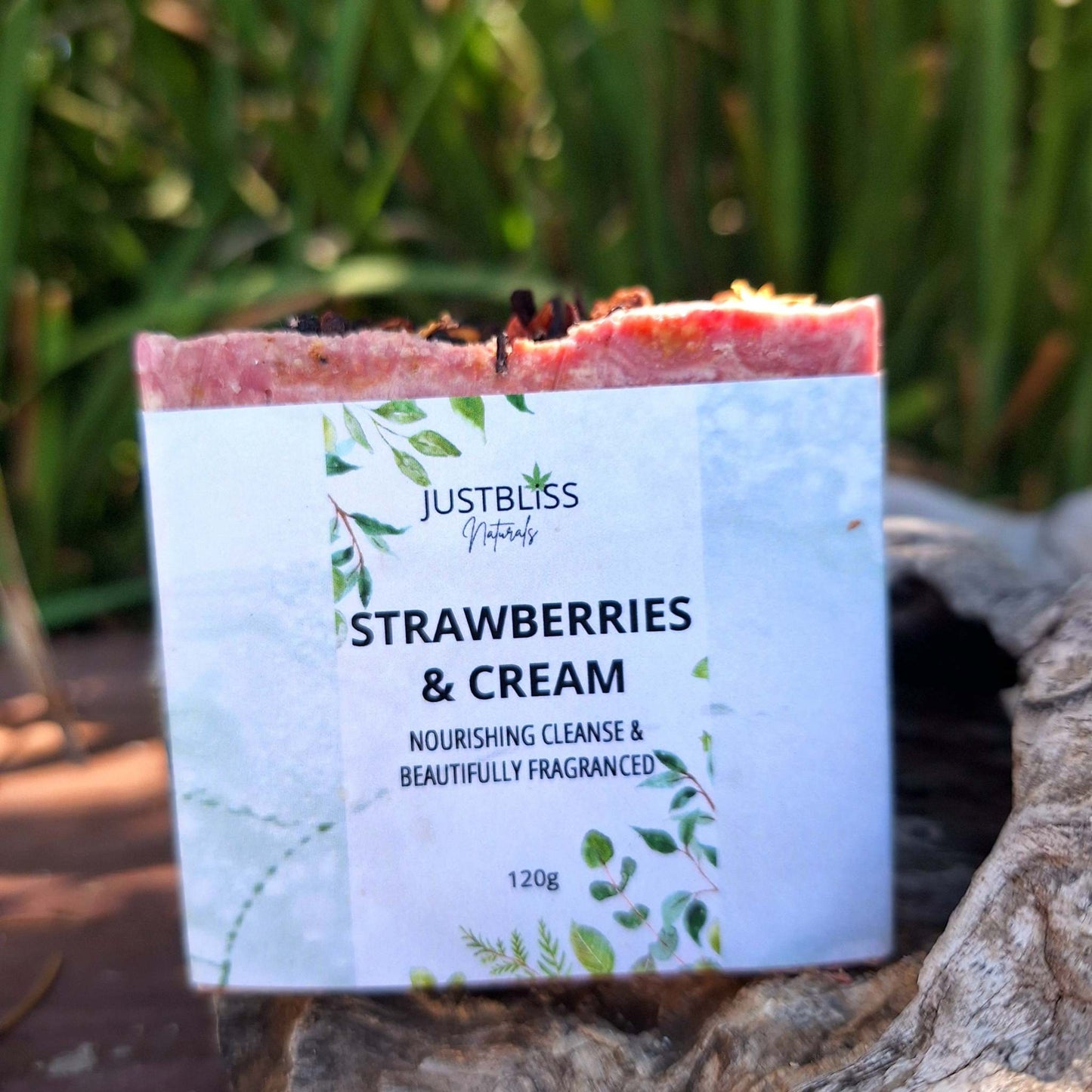 Strawberries & Cream Soap Bar. Exfoliate.