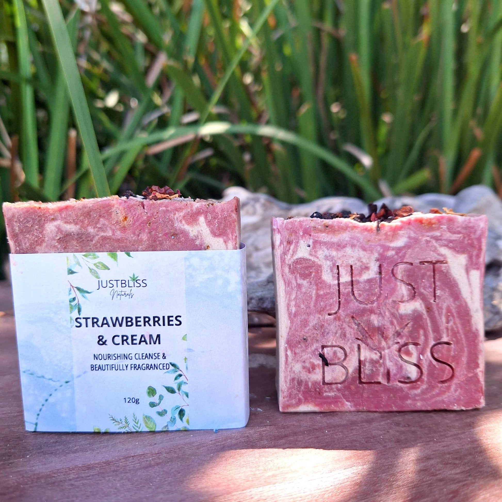 Strawberries & Cream Soap Bar. Exfoliate.