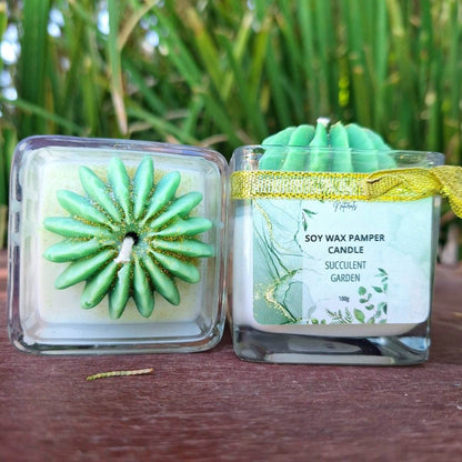 CACTUS FLOWER CANDLE: Succulent Garden (75g) - JUSTBLiSS Naturals