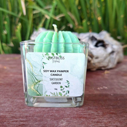 CACTUS FLOWER CANDLE: Succulent Garden (75g) - JUSTBLiSS Naturals