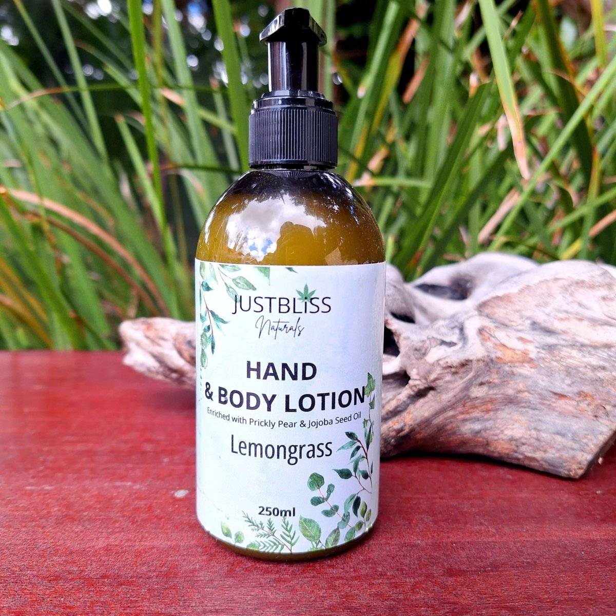 COMBO HAND WASH & LOTION: Lemongrass (250ml) - JUSTBLiSS Naturals