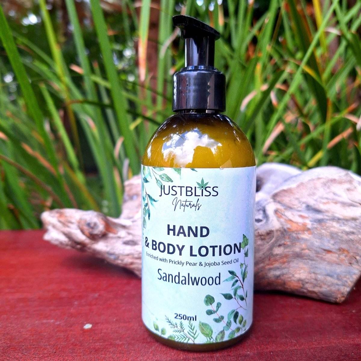 COMBO HAND WASH & LOTION: Sandalwood (250ml) - JUSTBLiSS Naturals