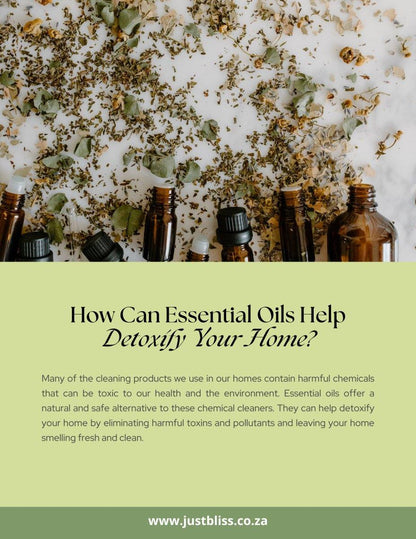 DIGITAL DOWNLOADS: Detoxifying Your Home With Essential Oils E-Book - JUSTBLiSS Naturals