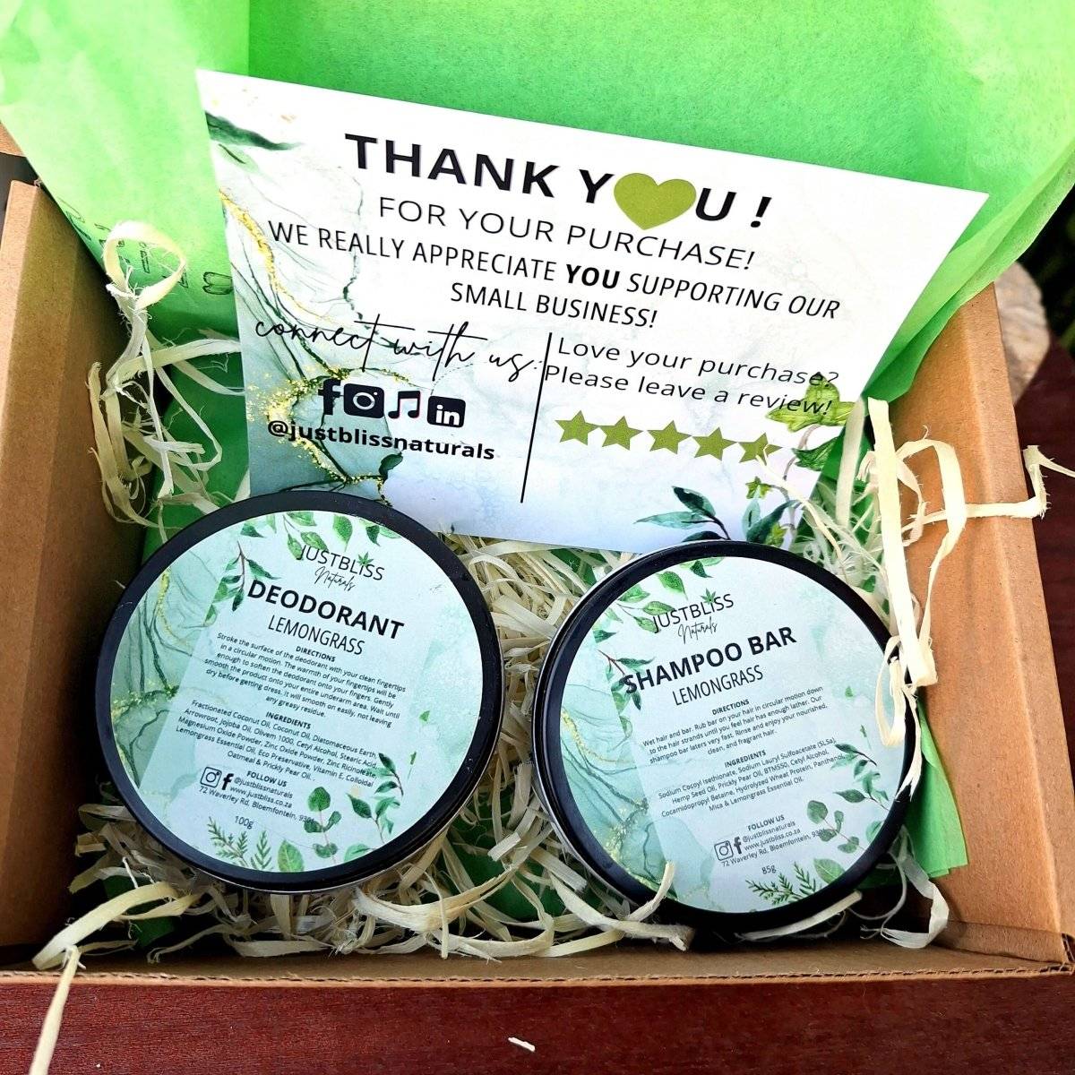 GIFT BOX: Lemongrass (Box 1) - JUSTBLiSS Naturals