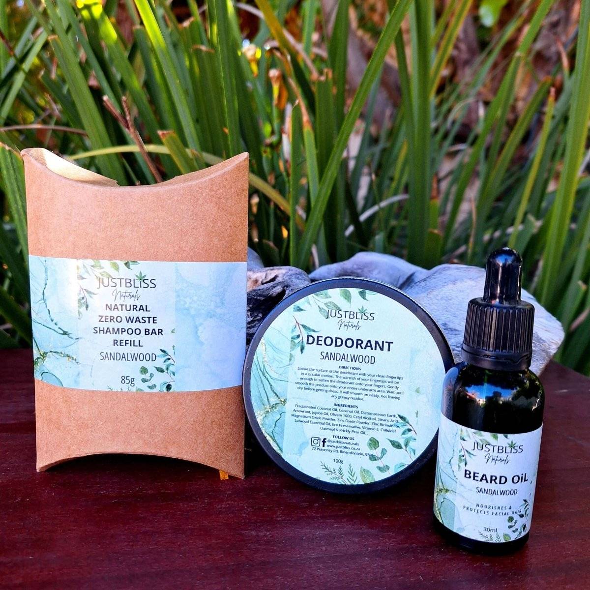 GIFT BOX: Sandalwood (Box 2 for Him) - JUSTBLiSS Naturals