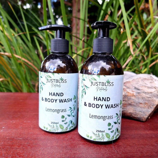 HAND & BODY WASH: Lemongrass (250ml) - JUSTBLiSS Naturals