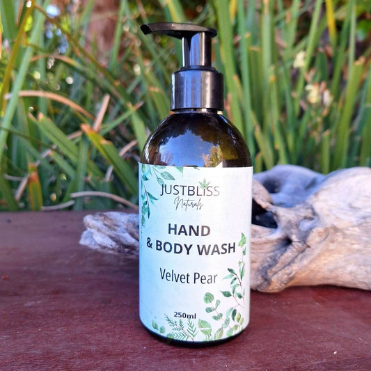 HAND & BODY WASH: Velvet Pear (250ml) - JUSTBLiSS Naturals