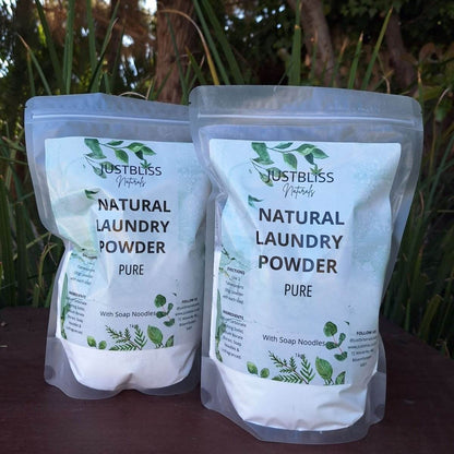 Natural laundry powder for sensitive skin and eco-friendly cleaning.