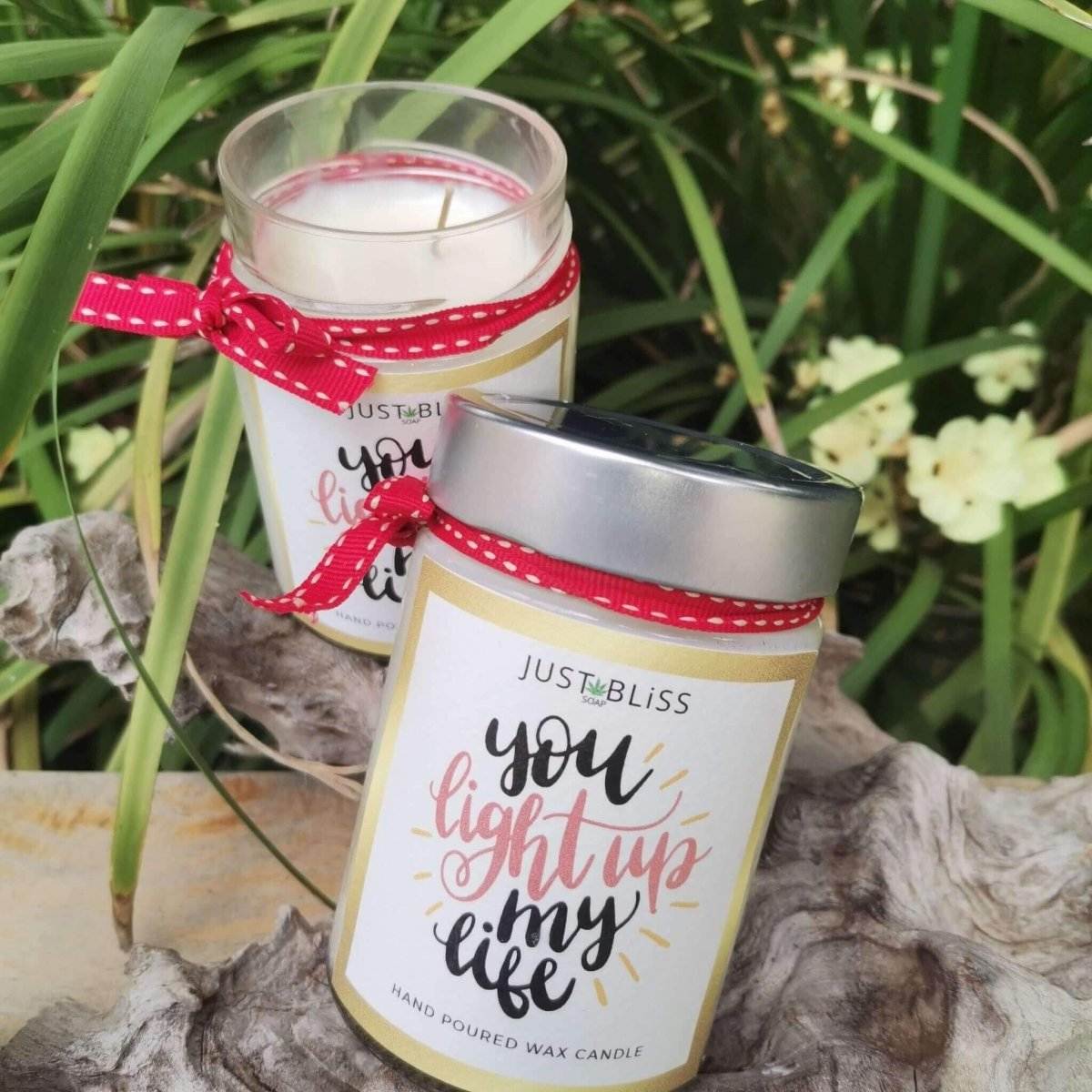 PAMPER CANDLE: You Light Up My Life (250ml) - JUSTBLiSS Naturals