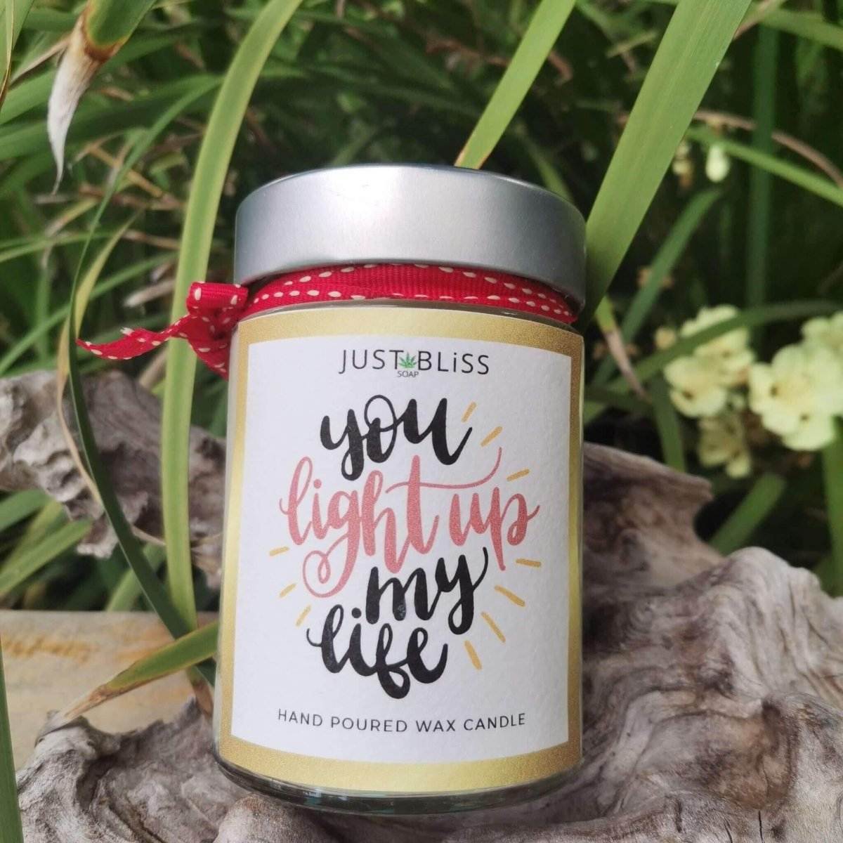 PAMPER CANDLE: You Light Up My Life (250ml) - JUSTBLiSS Naturals