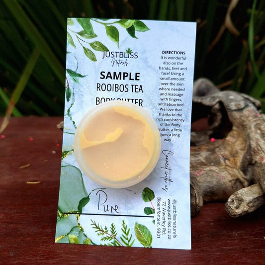 ROOIBOS tea BODY BUTTER: Sample - 10ml - JUSTBLiSS Naturals