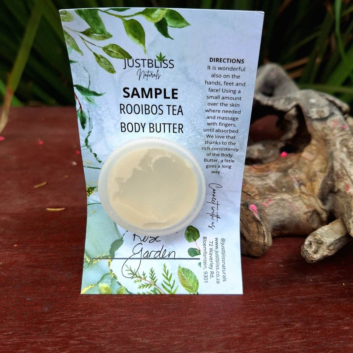 ROOIBOS tea BODY BUTTER: Sample - 10ml - JUSTBLiSS Naturals