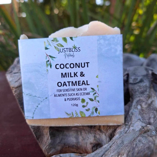 SOAP BAR: Coconut Milk & Oatmeal. Sensitive Skin. - JUSTBLiSS Naturals