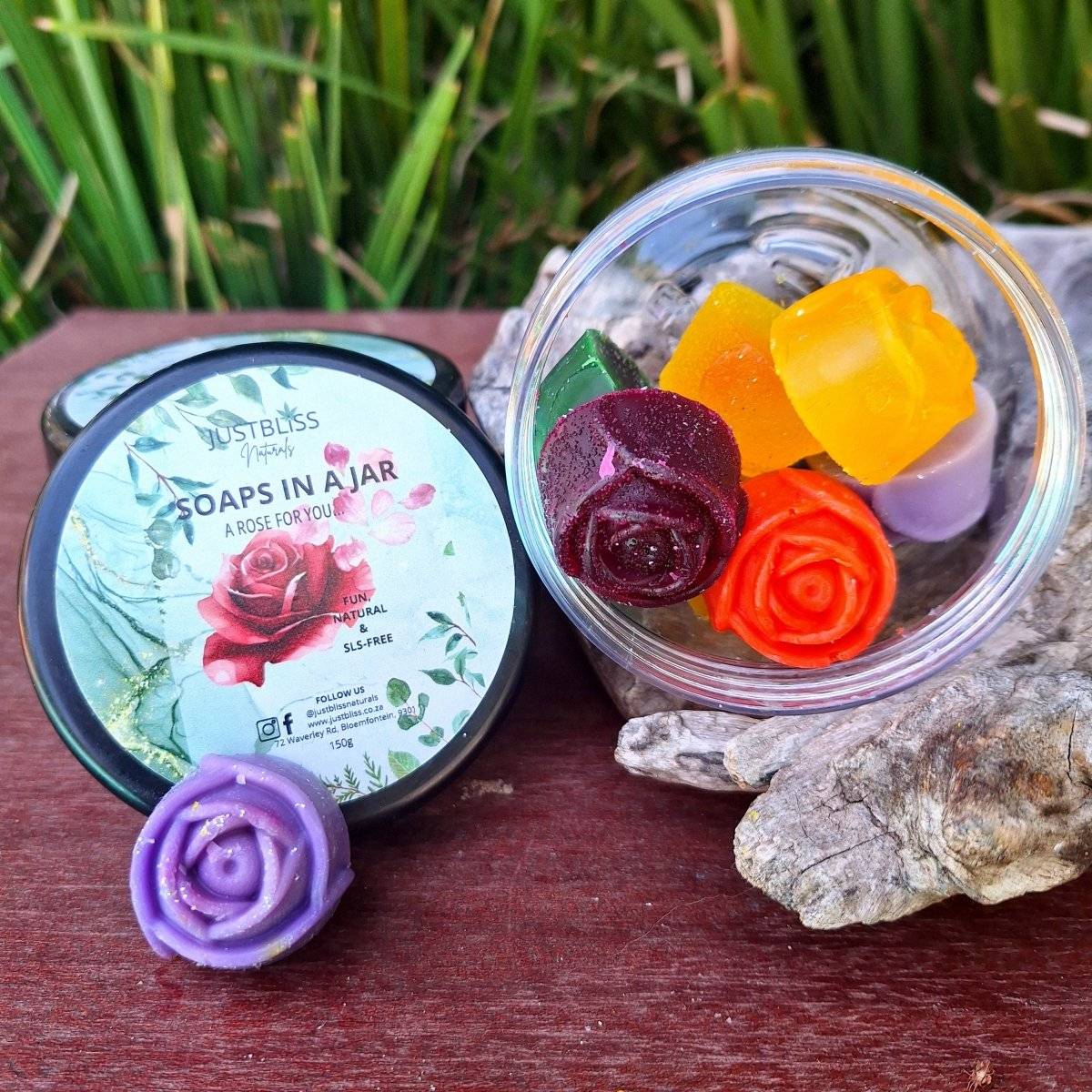 SOAPs IN A JAR: A Rose for you (Glycerine) - JUSTBLiSS Naturals