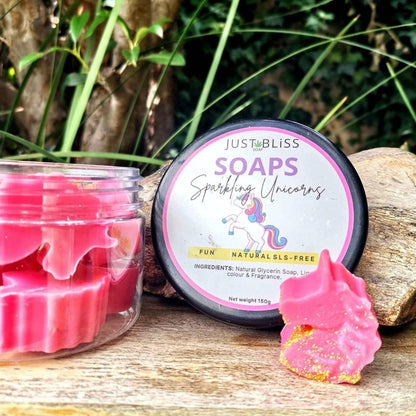 SOAPs IN A JAR: Sparkling Unicorns (Glycerine) - JUSTBLiSS Naturals